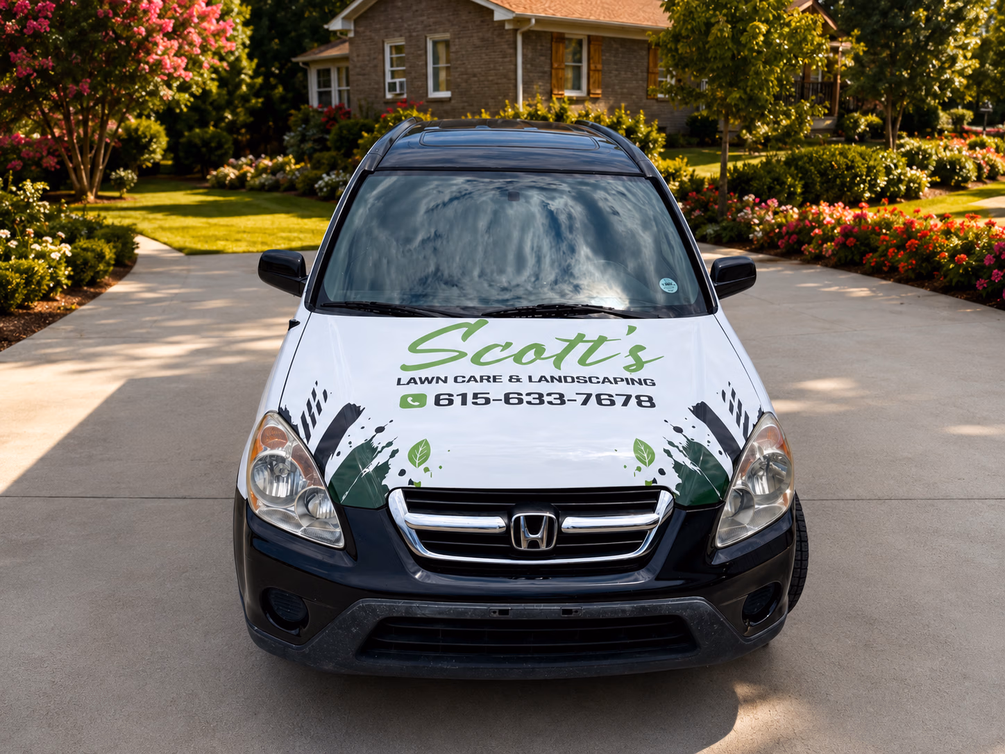 Scott's Lawn Care & Landscaping vehicle wrap in Lafayette, TN