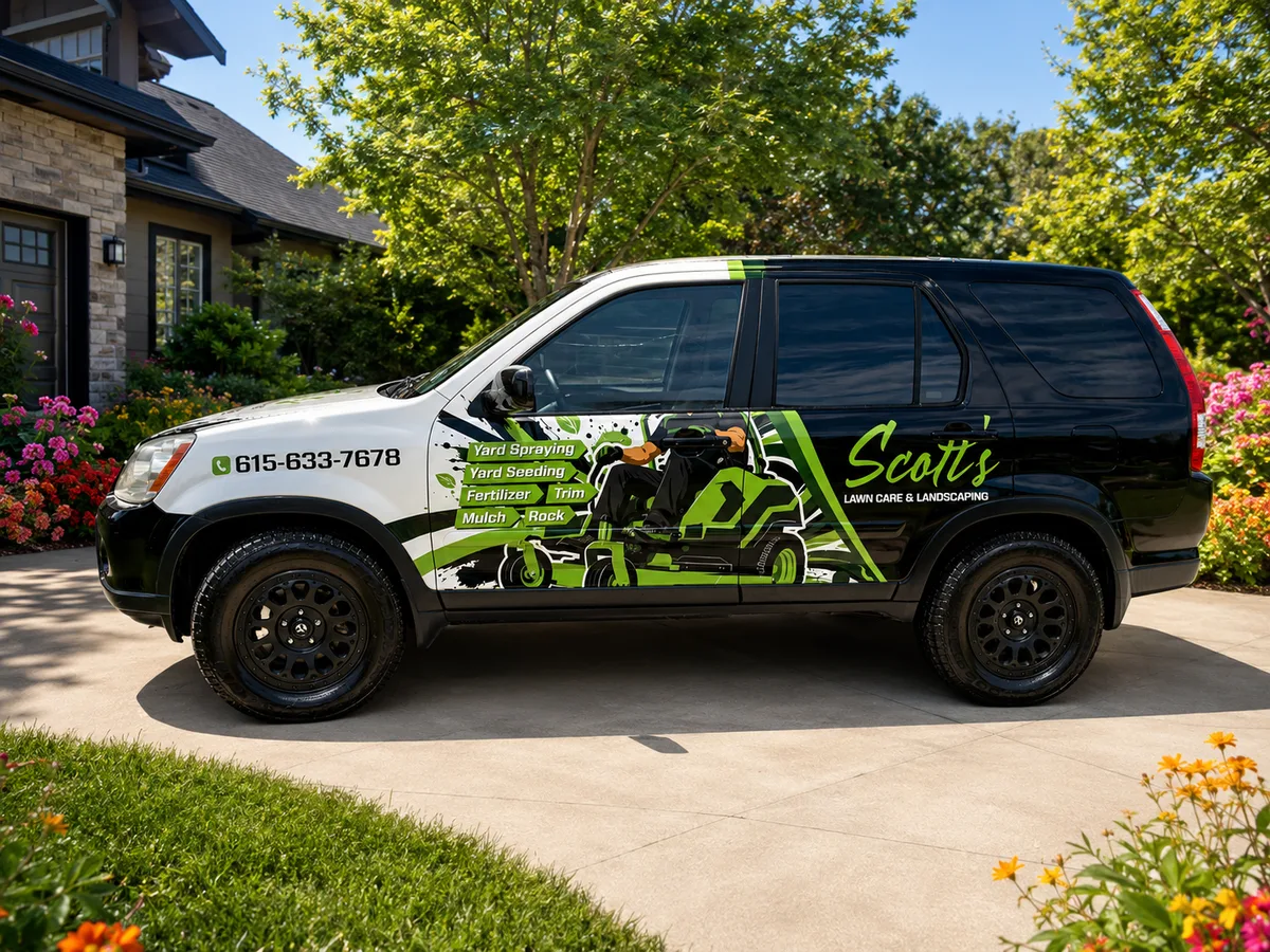 Partial wrap on a Honda CR-V SUV in Lafayette, TN
