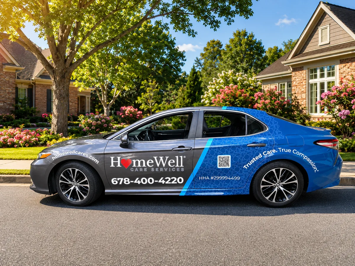 Partial wrap on a Toyota Camry car in Atlanta, GA