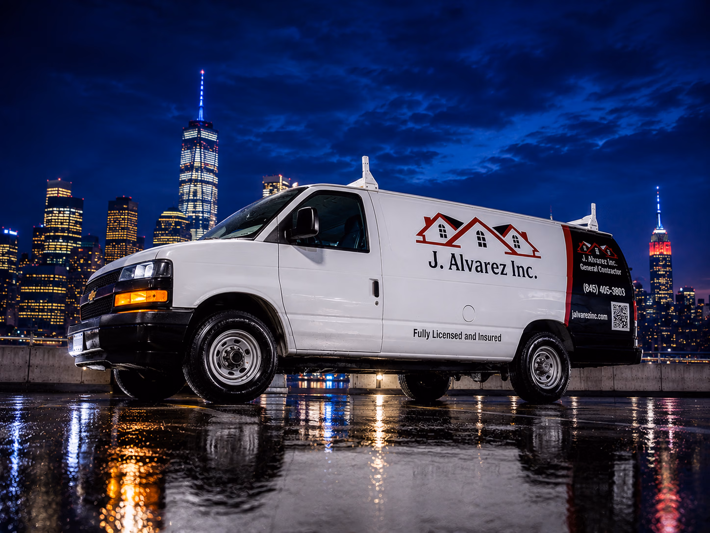 J. Alvarez Inc. vehicle wrap in Tomkins Cove, NY