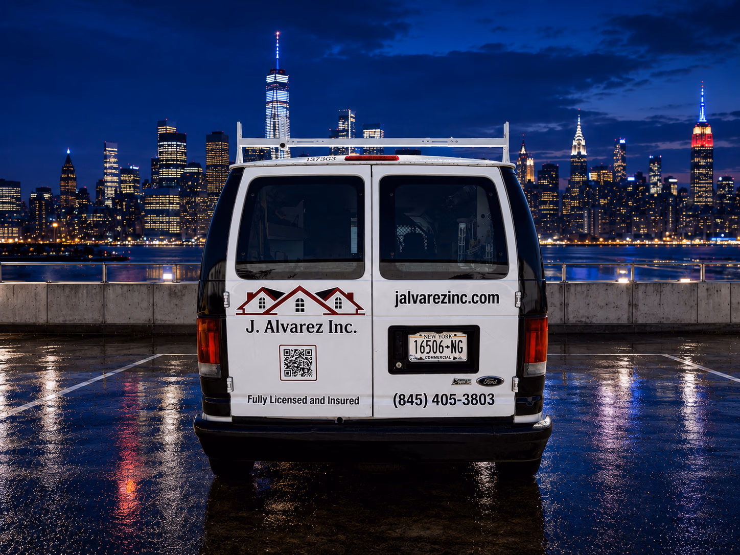 J. Alvarez Inc. vehicle wrap in Tomkins Cove, NY