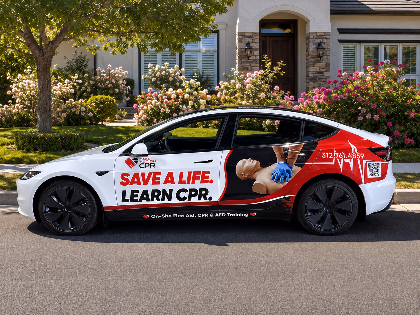 Take Action CPR vehicle wrap in Frankfort, IL