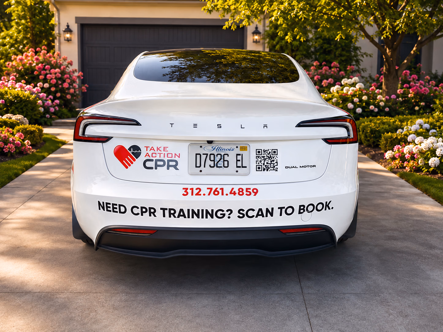 Take Action CPR vehicle wrap in Frankfort, IL