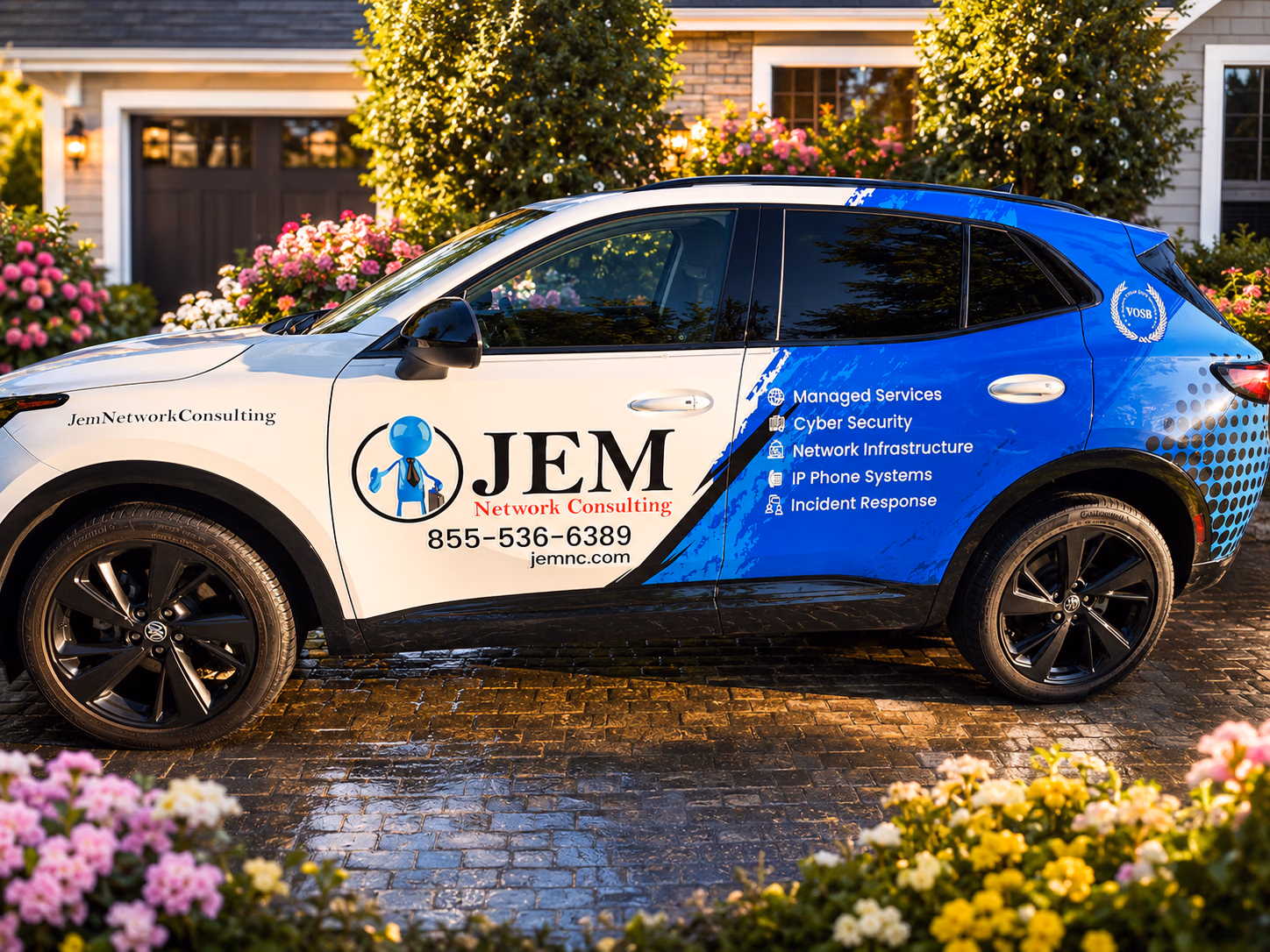 JEM Network Consulting vehicle wrap in Tiffin, OH