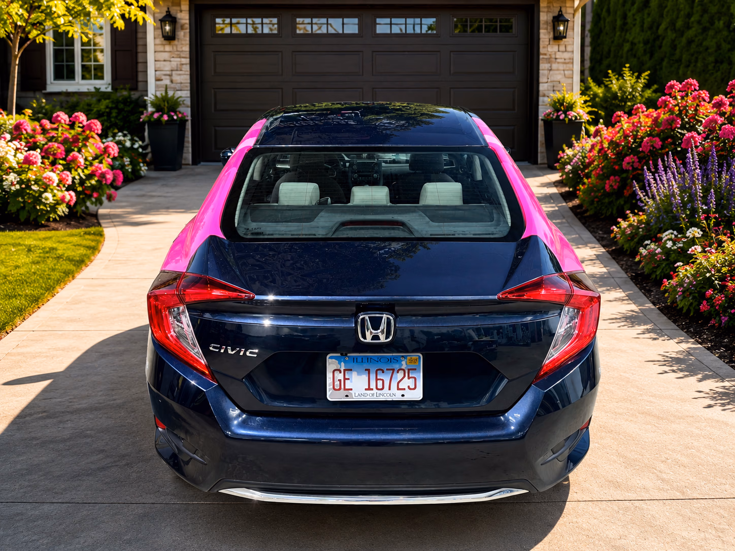 Pink Angels Home Caregivers vehicle wrap in Orland Park, IL