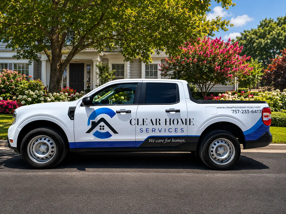 Partial wrap on a Ford Maverick truck in Austin, TX