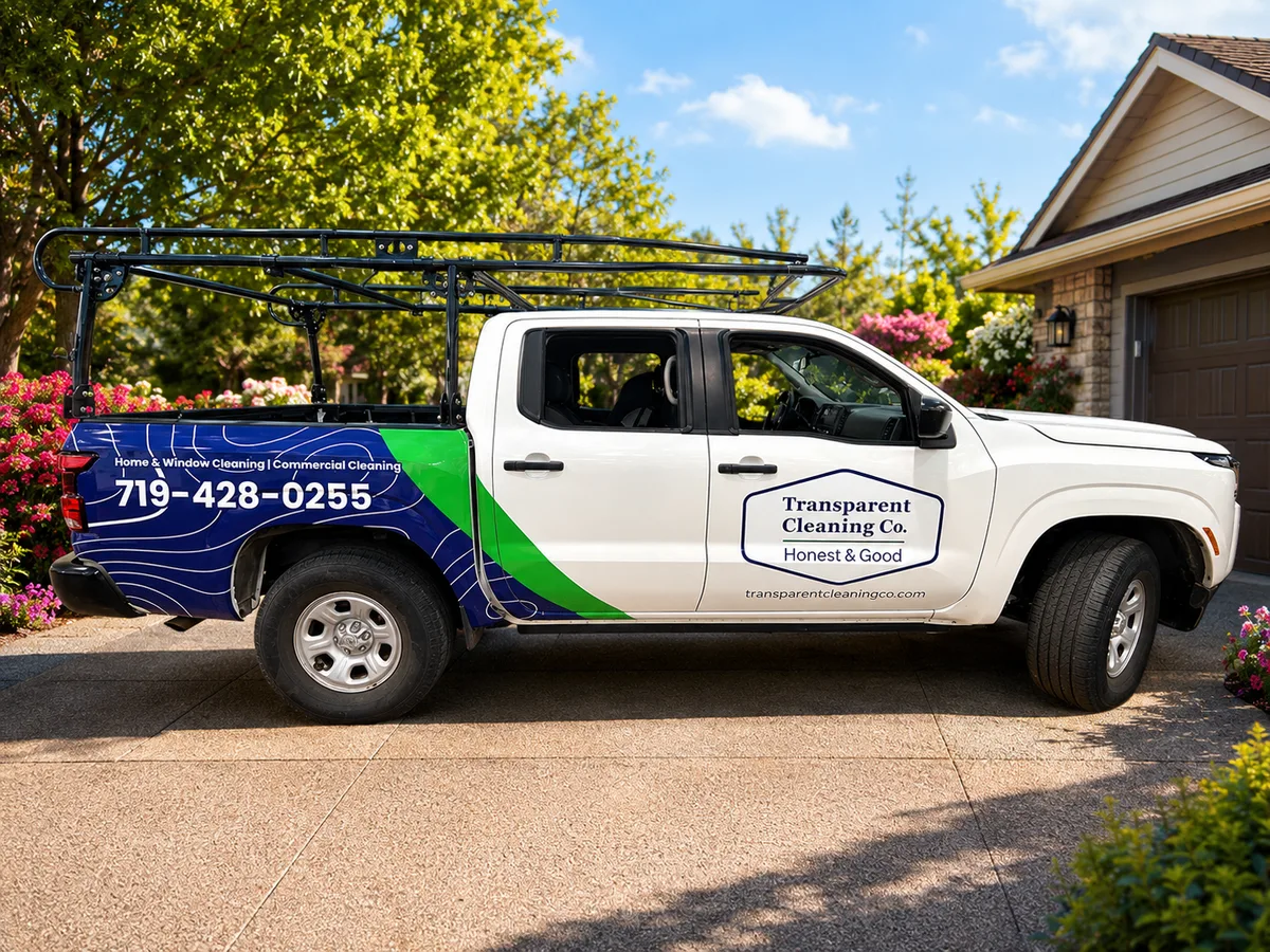 Partial wrap on a Nissan Frontier truck in Colorado Springs, CO