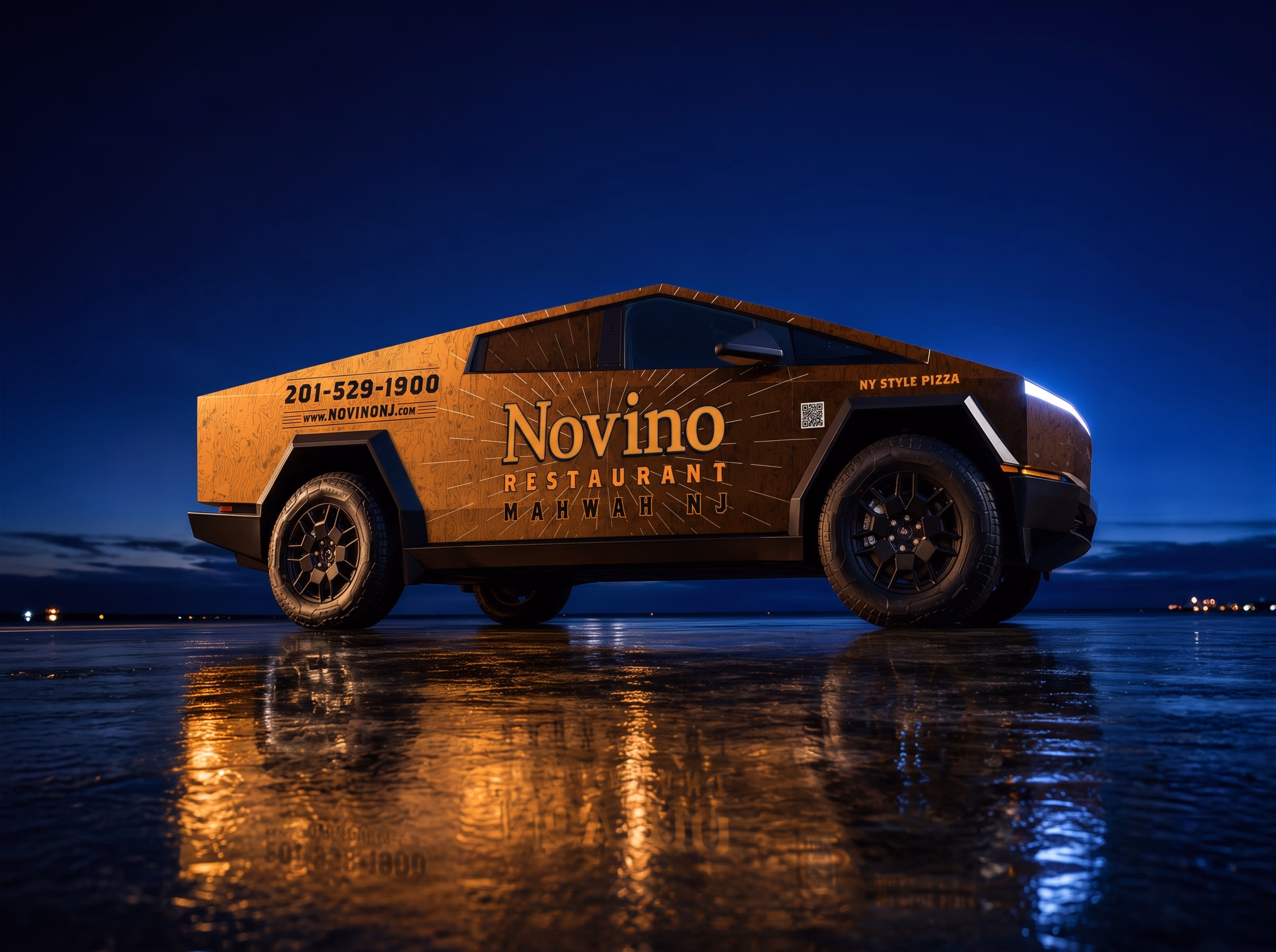 Novino Restaurant vehicle wrap in Mahwah, NJ