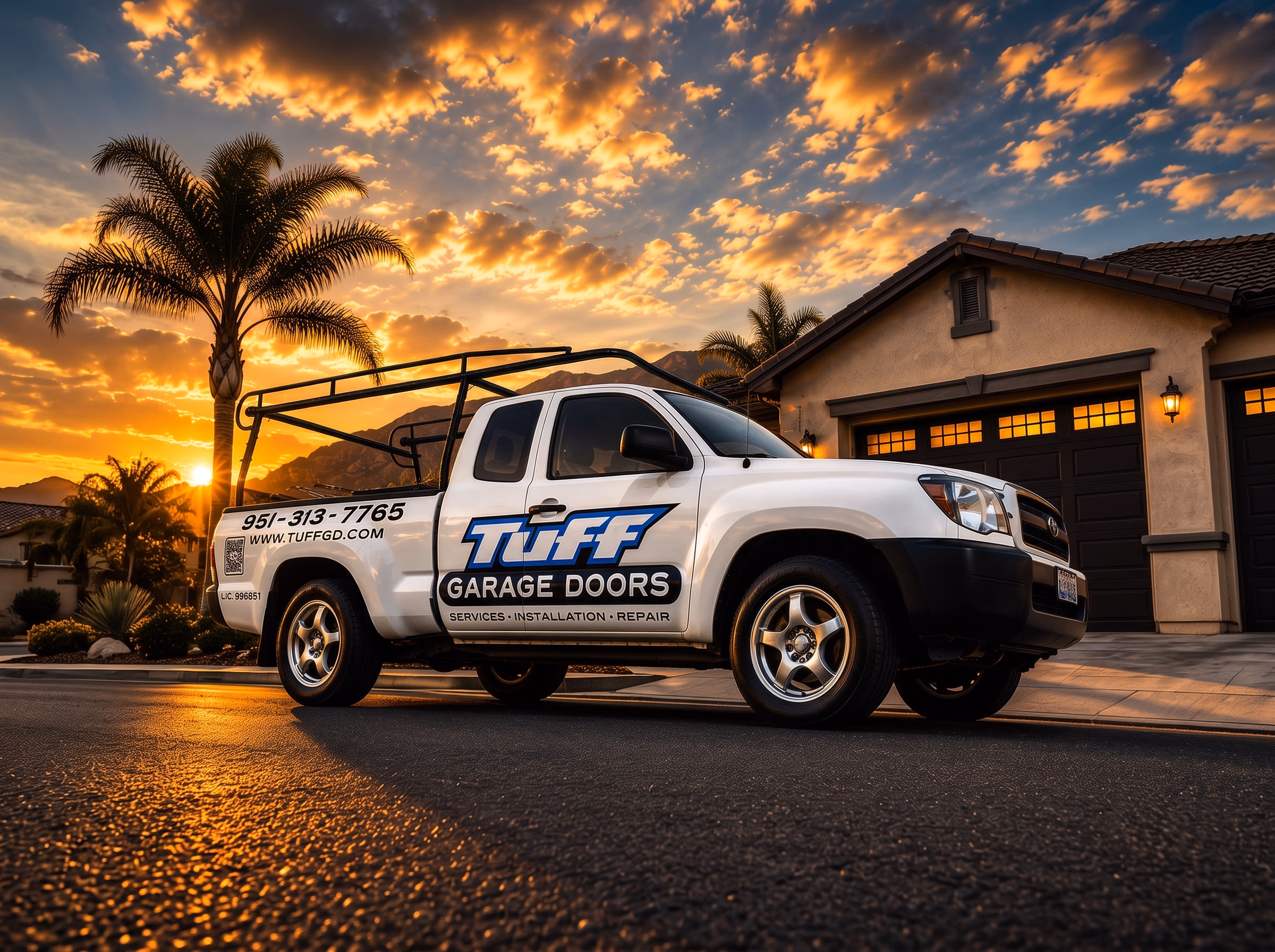 Tuff Garage Doors vehicle wrap in Riverside, CA