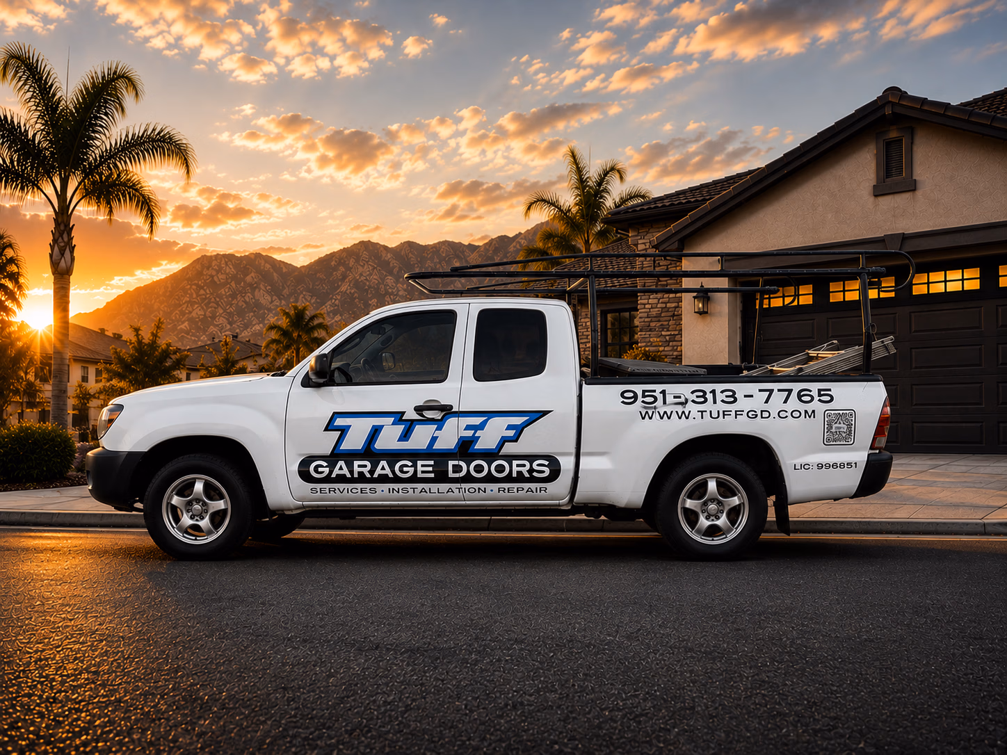 Tuff Garage Doors vehicle wrap in Riverside, CA