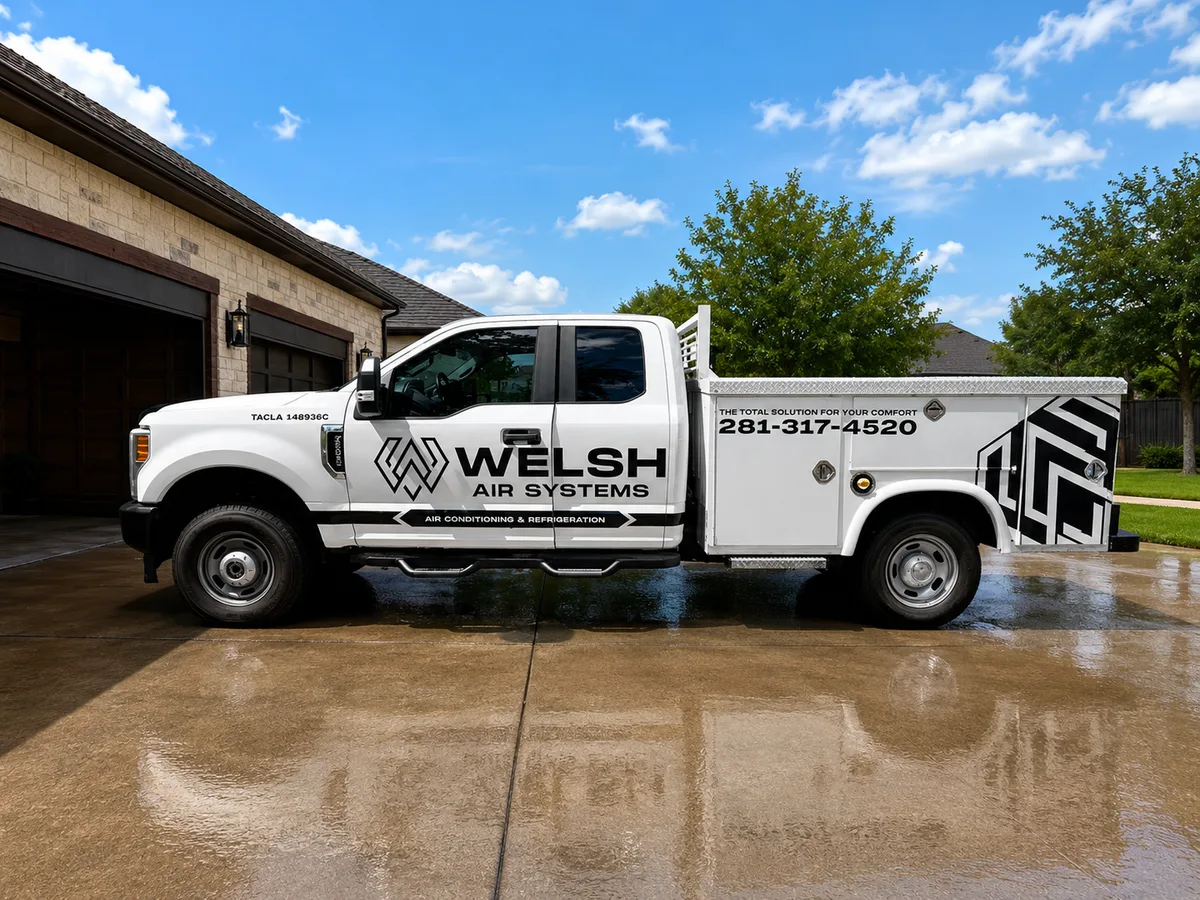 Spot graphics on a Ford Super Duty truck in League City, TX