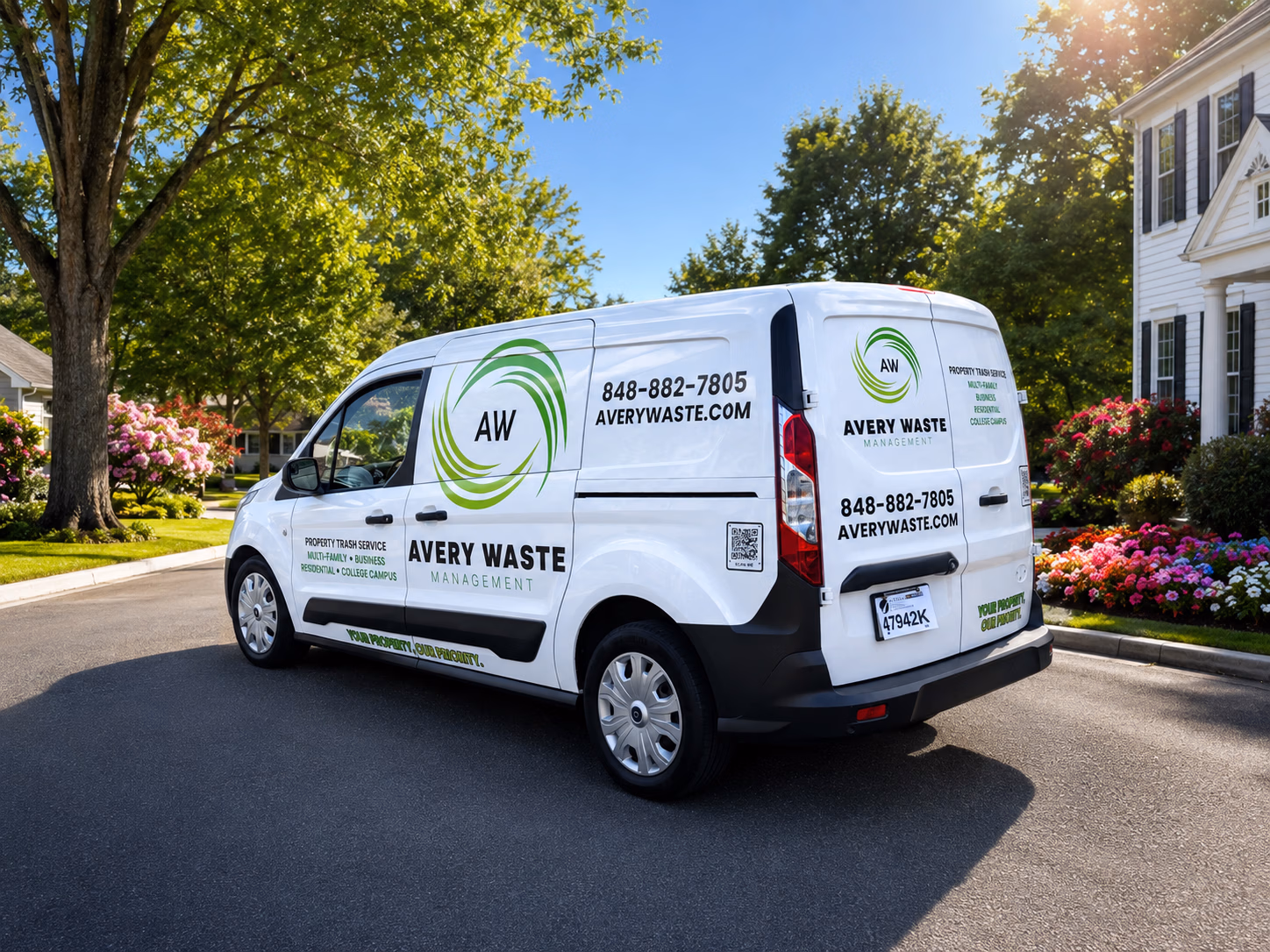 Avery Waste Management vehicle wrap