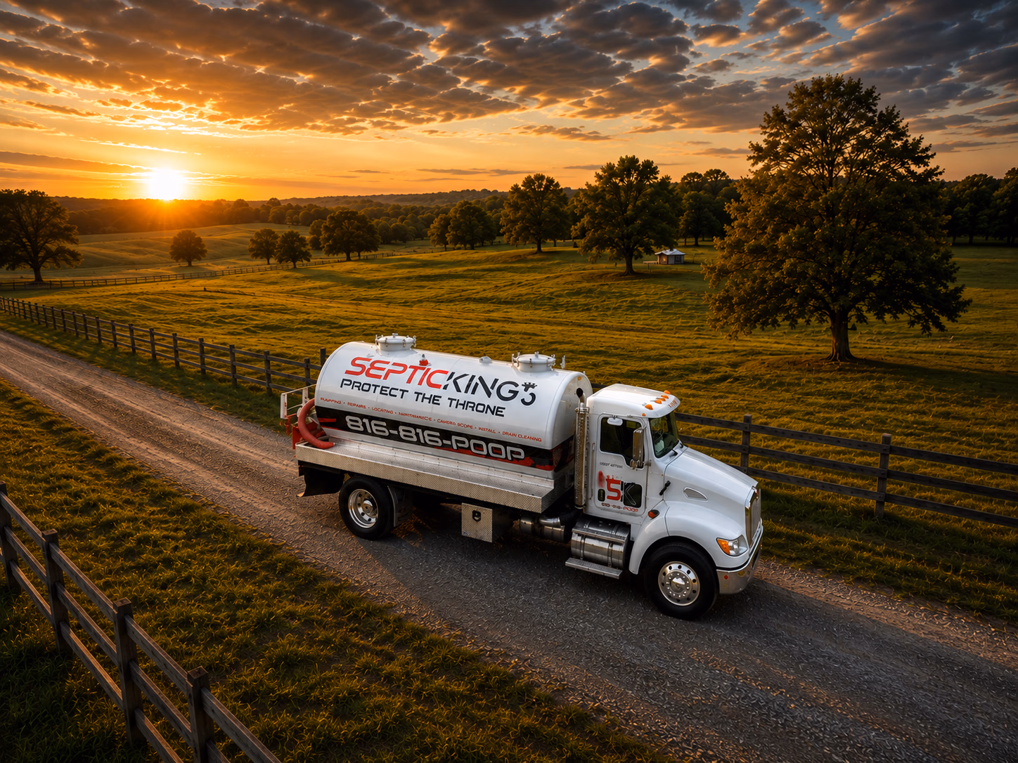 Septic King's vehicle wrap in Oak Grove, MO