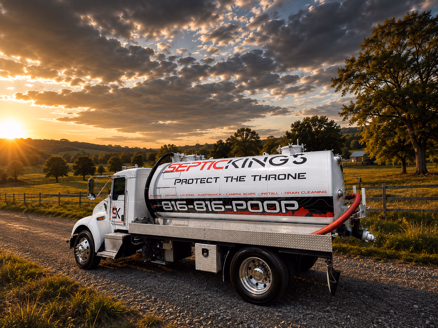 Septic King's vehicle wrap in Oak Grove, MO