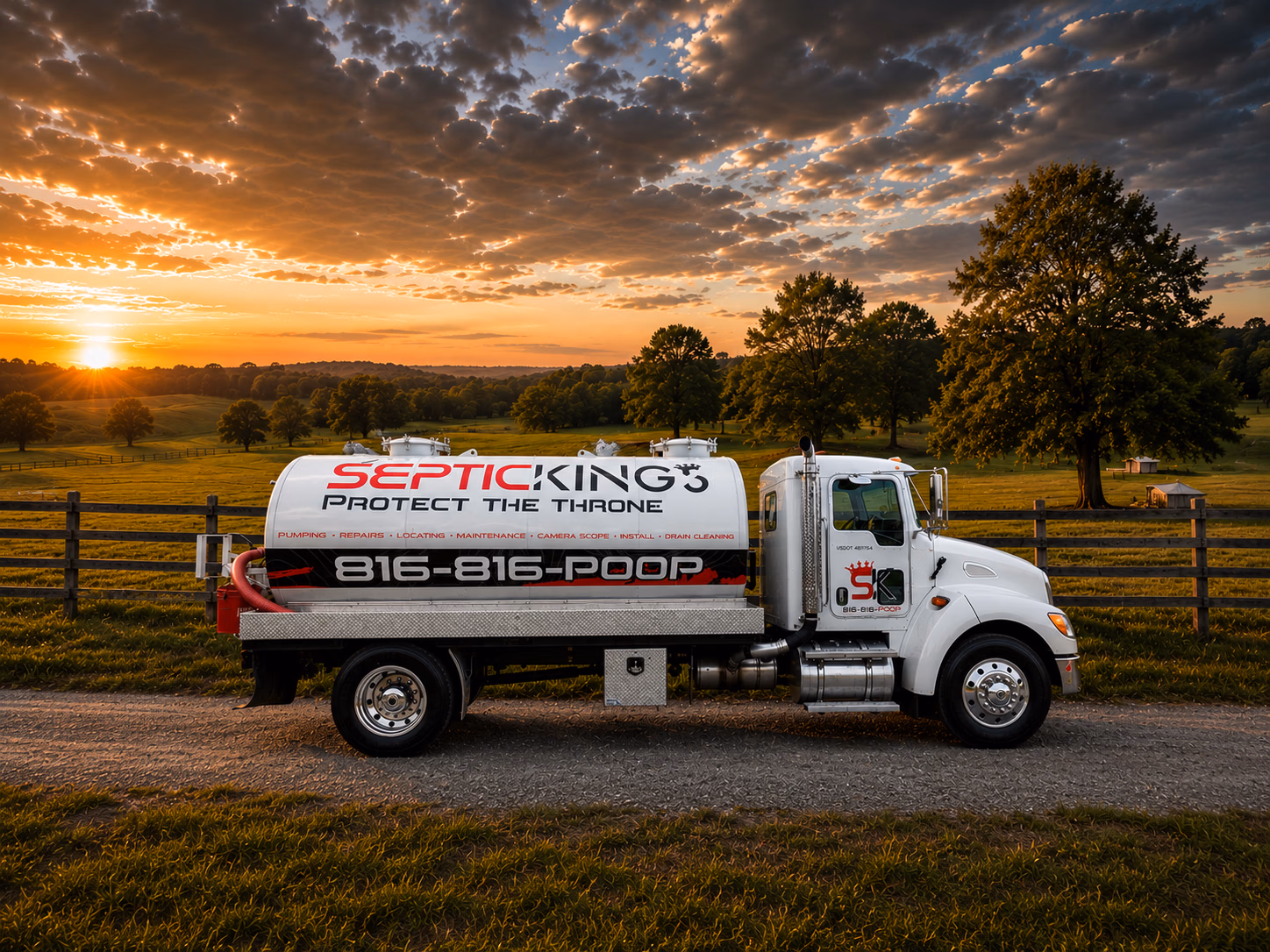 Septic King's vehicle wrap in Oak Grove, MO