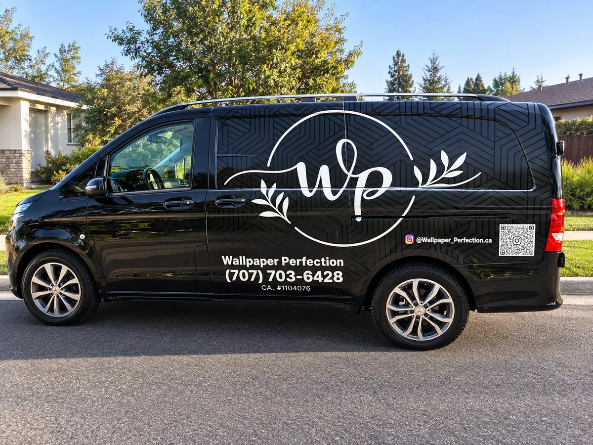 Partial wrap on a Mercedes-Benz Metris van in Santa Rosa, CA