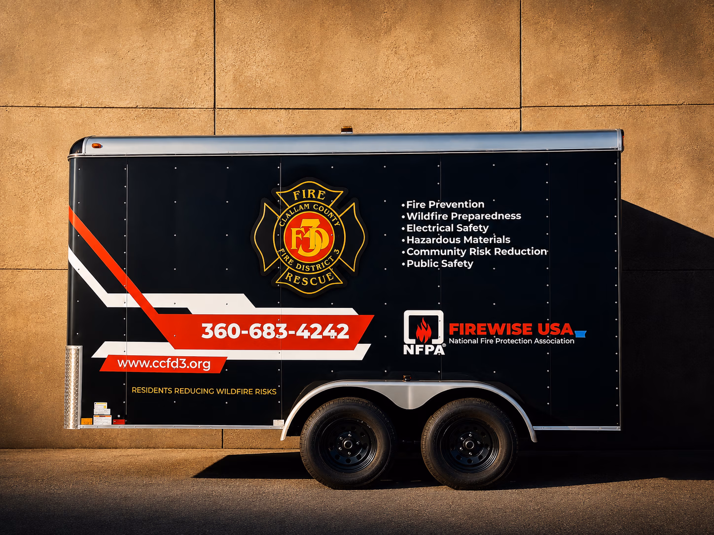 Clallam County Fire District 3 vehicle wrap in Clallam County, WA