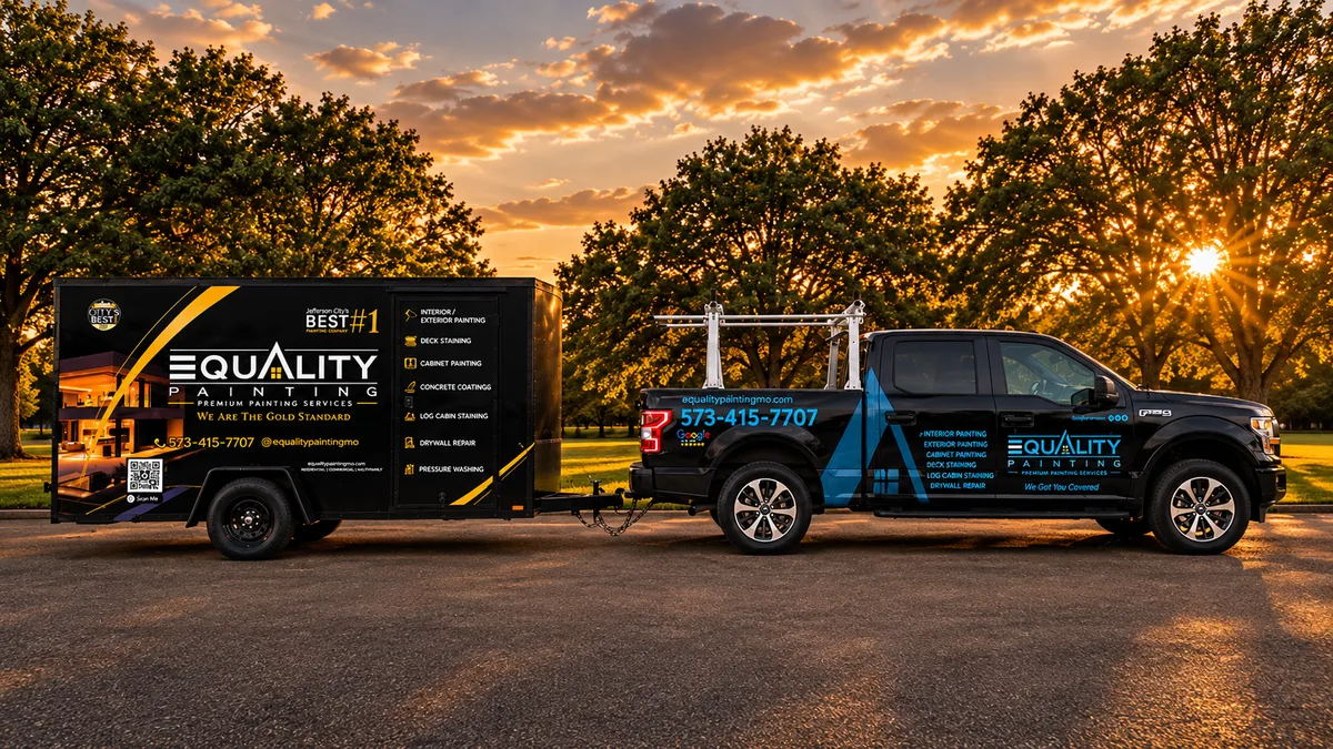 Spot graphics on a Ford F150 truck in Jefferson City, MO