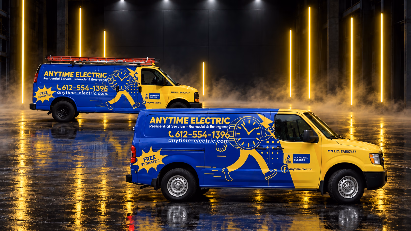 Anytime Electric vehicle wrap in Minneapolis, MN