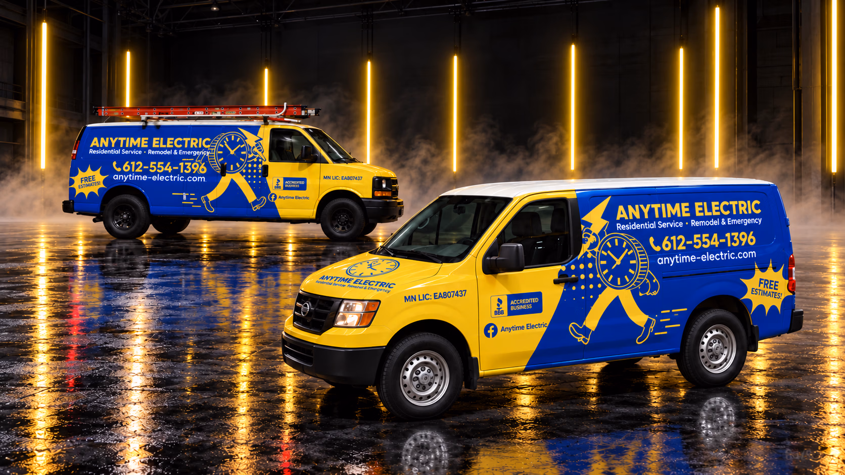 Anytime Electric vehicle wrap in Minneapolis, MN