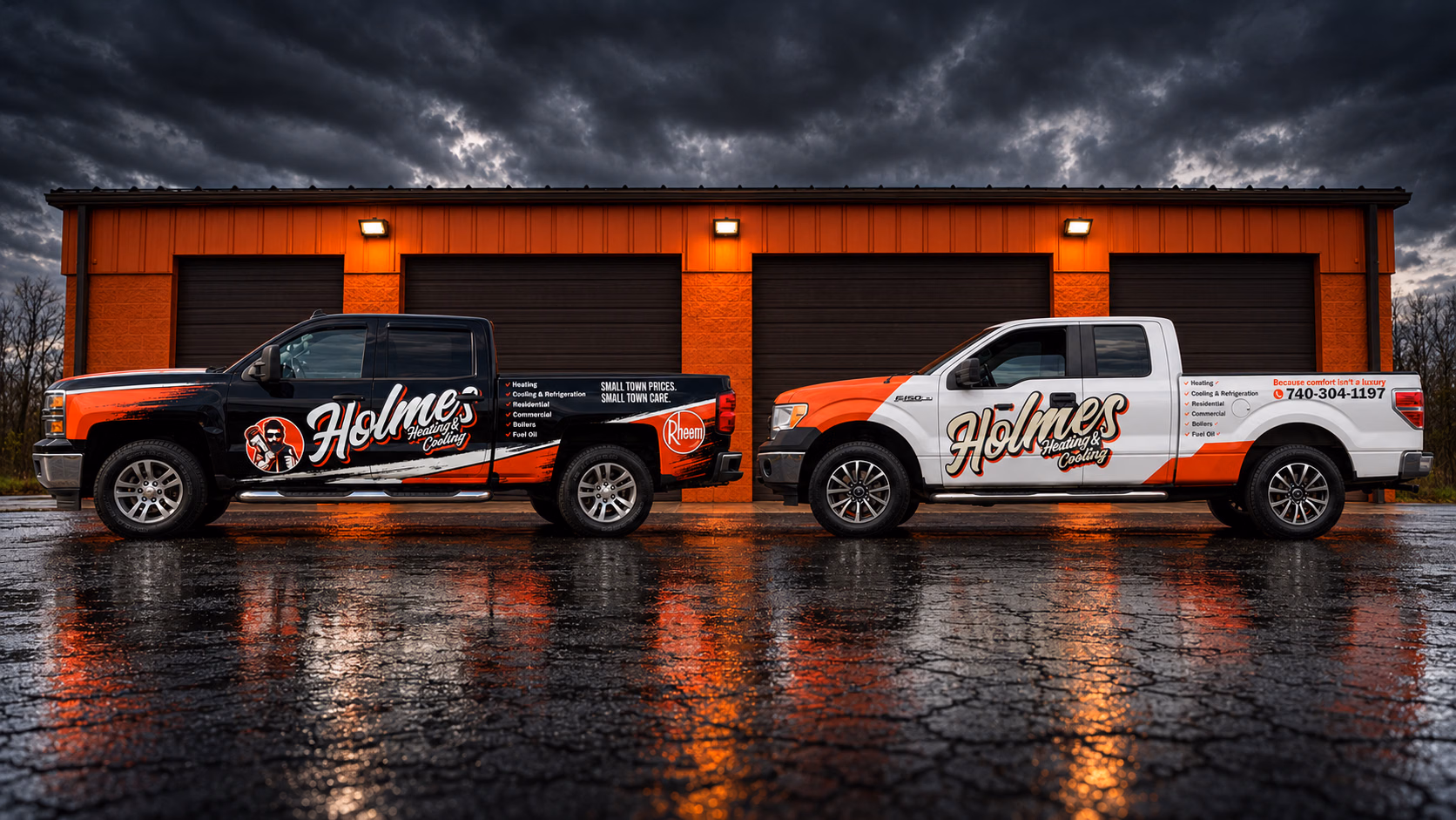 Holmes Heating & Cooling vehicle wrap