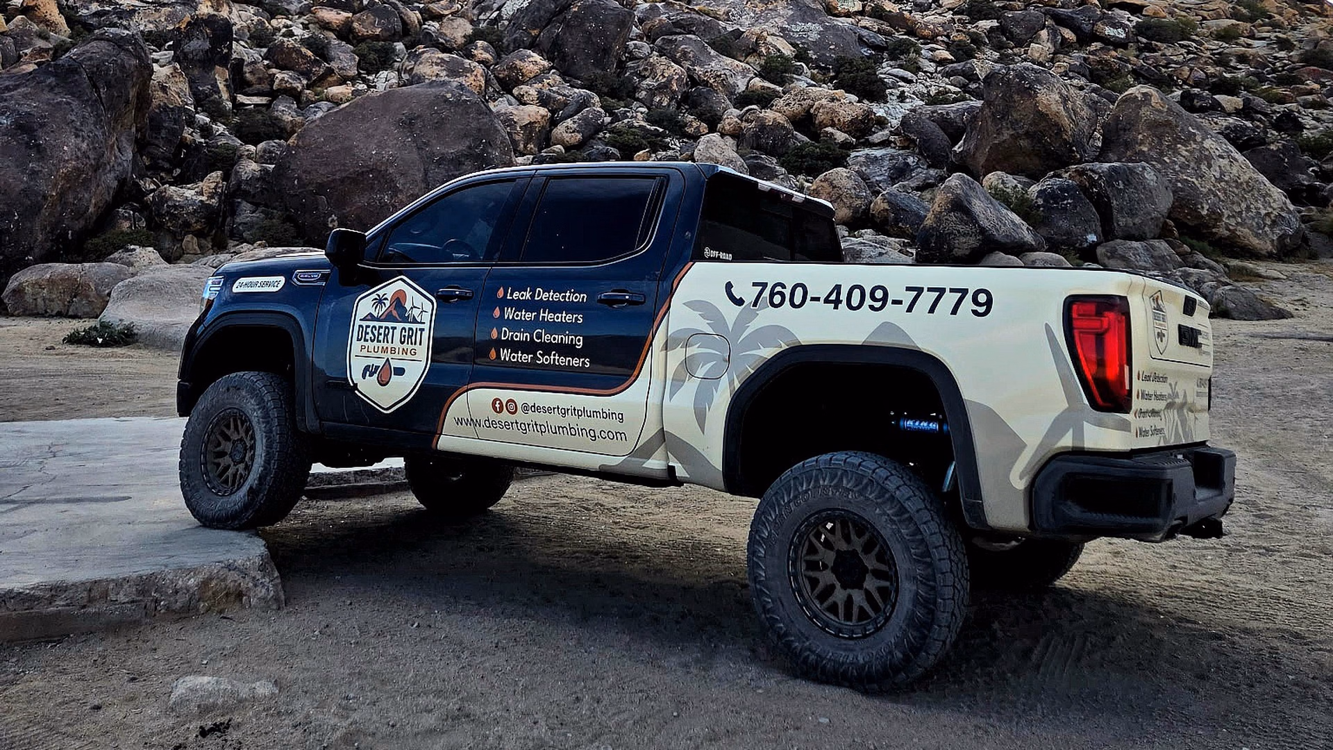 Desert Grit Plumbing vehicle wrap