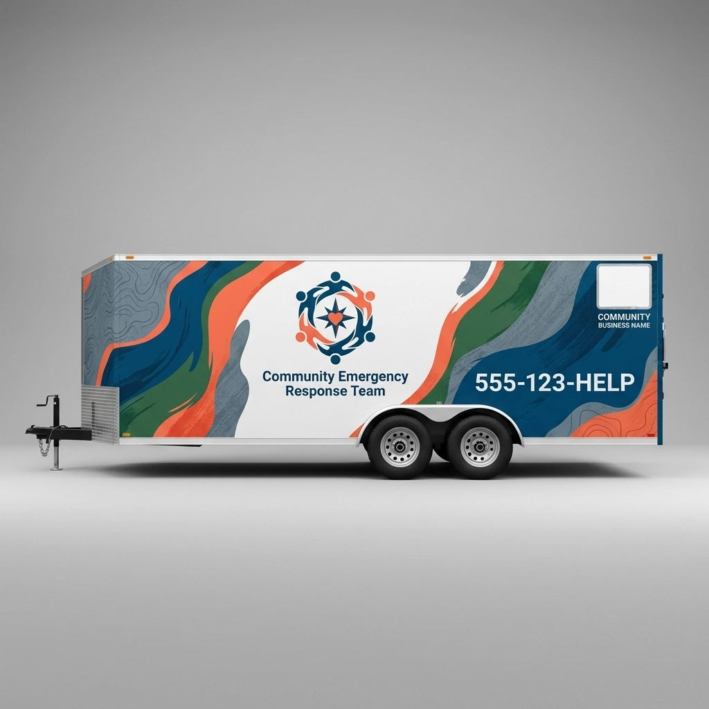 Flat Nose Trailer wrap concept