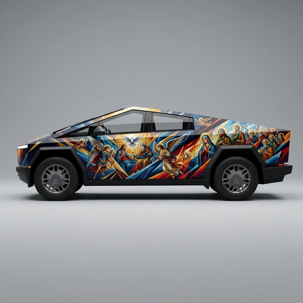 2026 Tesla Cybertruck Dual Motor wrap concept