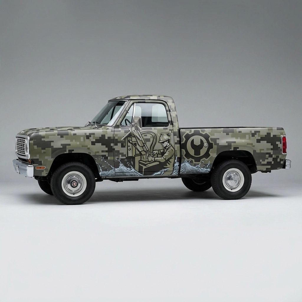 1973 Dodge W200 Pickup 4WD Base wrap concept