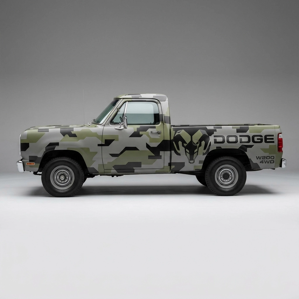 1973 Dodge W200 Pickup 4WD Base wrap concept
