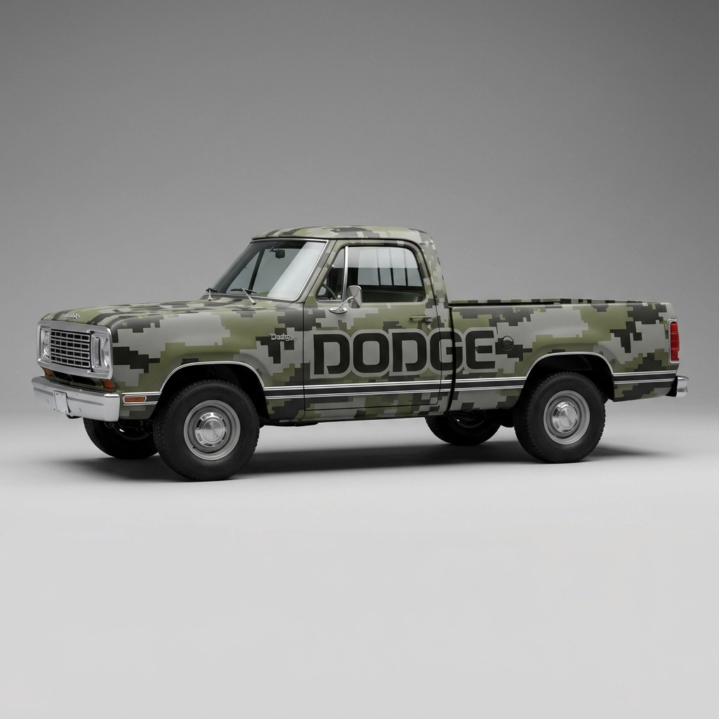 1973 Dodge W200 Pickup 4WD Base wrap concept