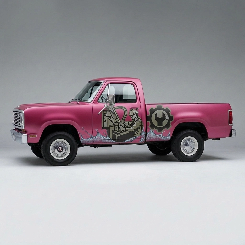 1973 Dodge W200 Pickup 4WD Base wrap concept