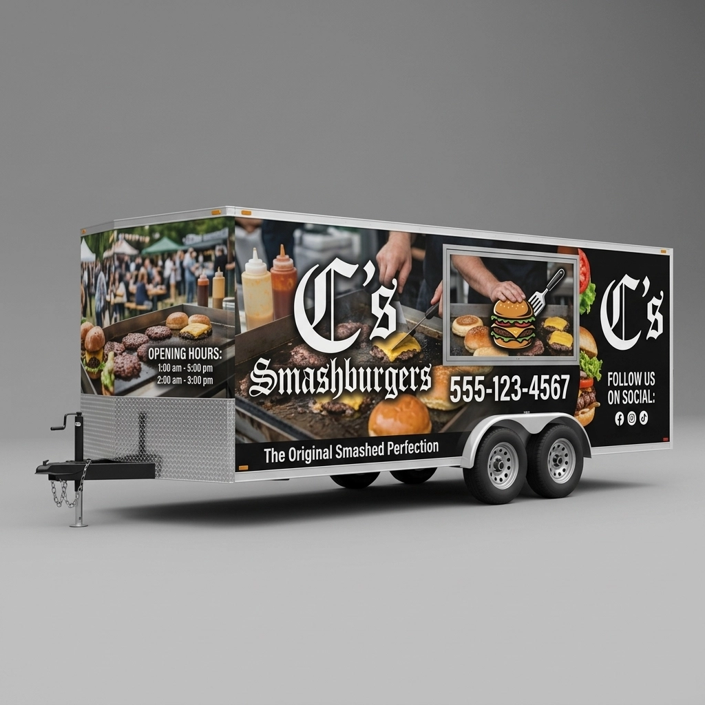 Flat Nose Trailer wrap concept