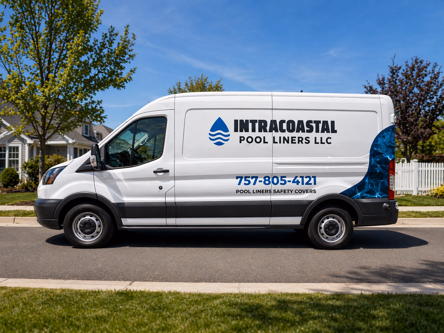 Intracoastal Pool Liners LLC vehicle wrap in South Mills, NC