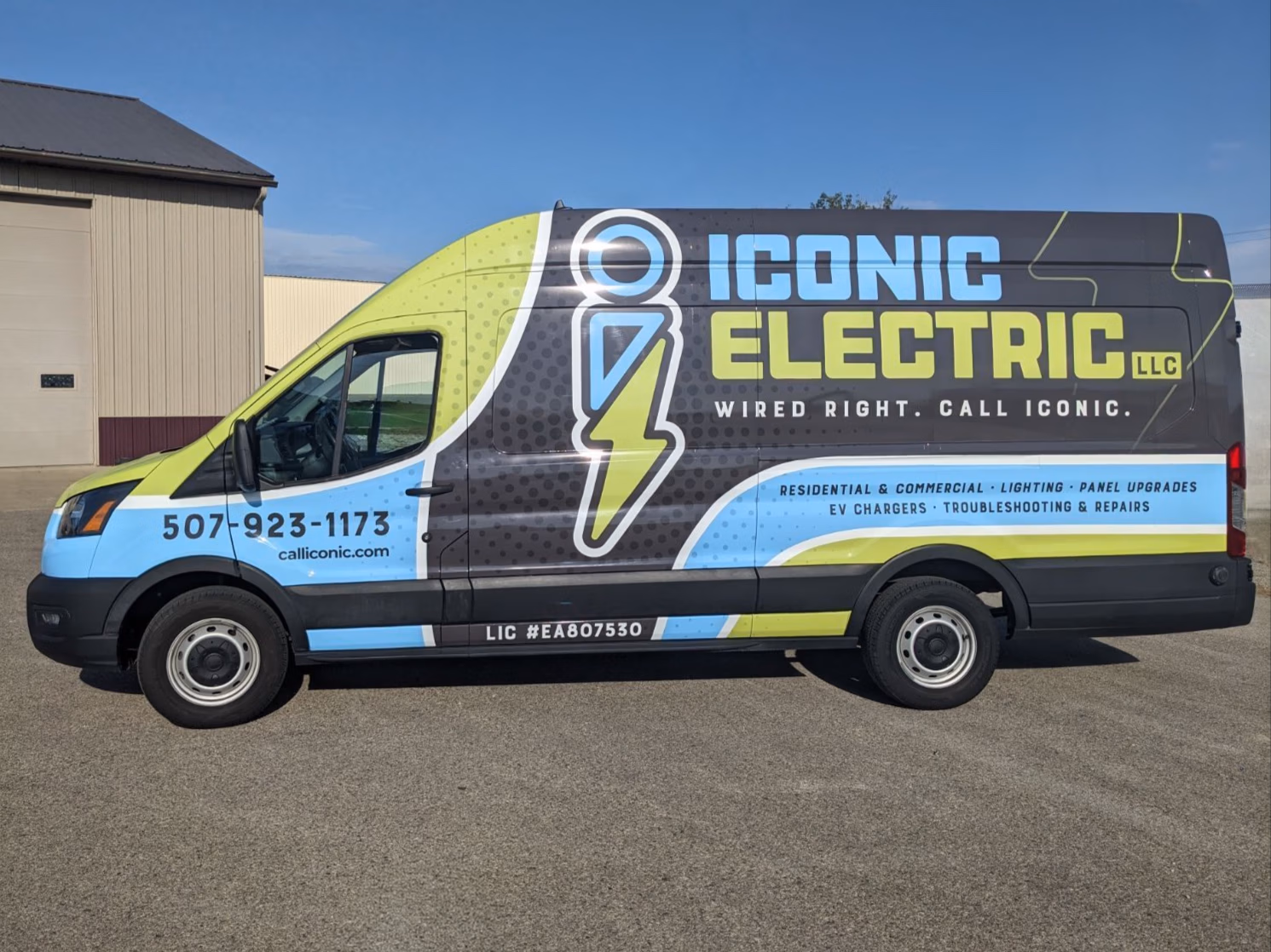 Iconic Electric LLC vehicle wrap in Rochester, MN