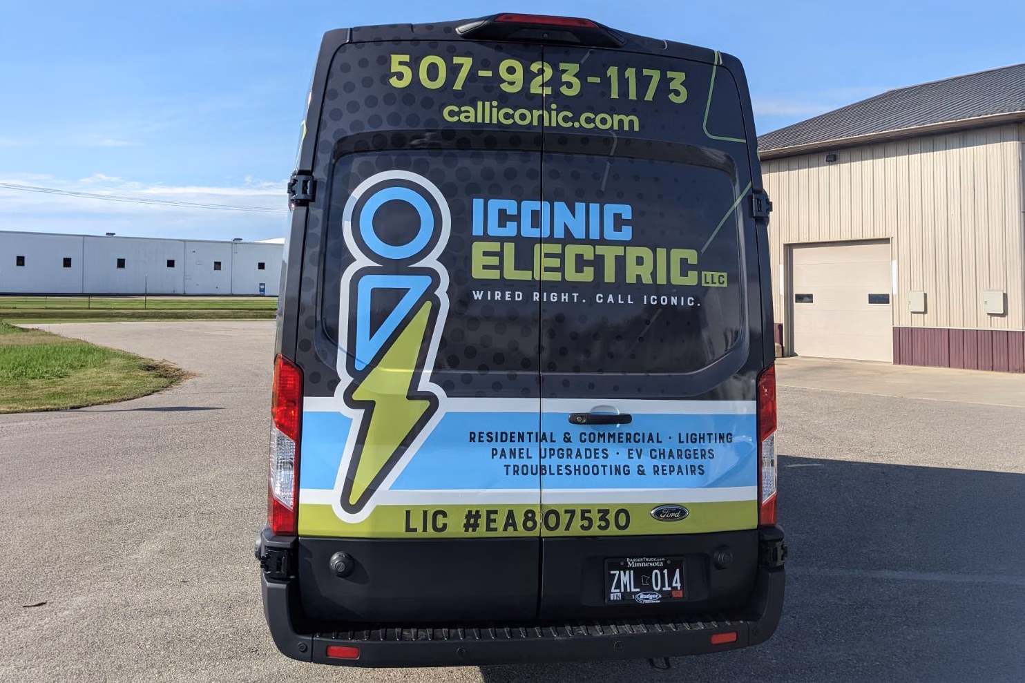 Iconic Electric LLC vehicle wrap in Rochester, MN