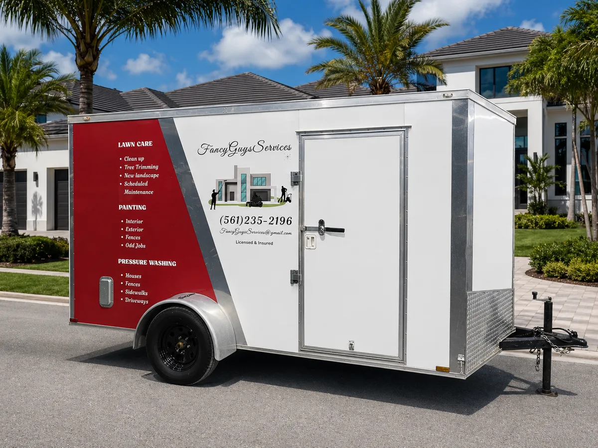 Partial wrap on a trailer in Delray Beach, FL