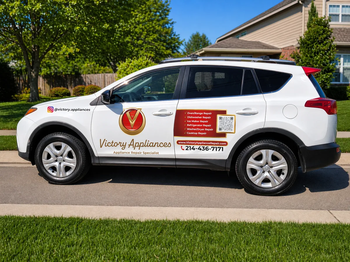 Spot graphics on a Toyota RAV4 SUV in Plano, TX