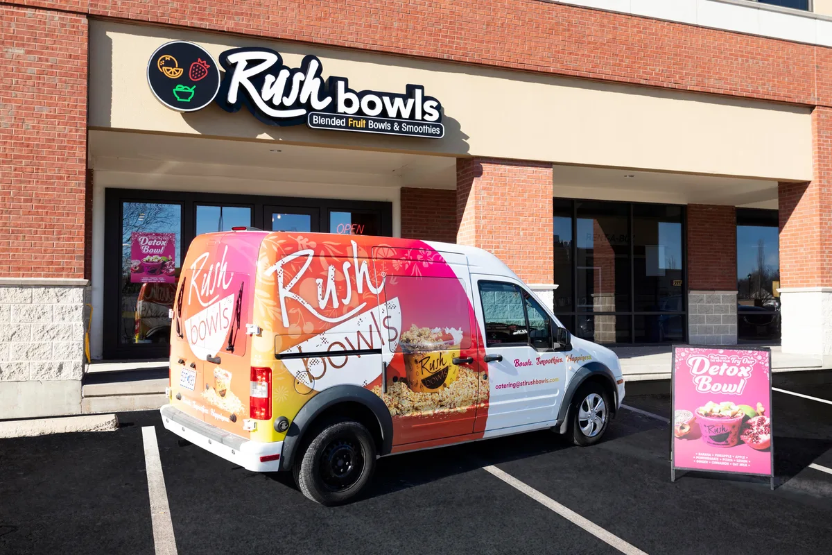 Full wrap on a Ford Transit Connect van in St. Louis, MO
