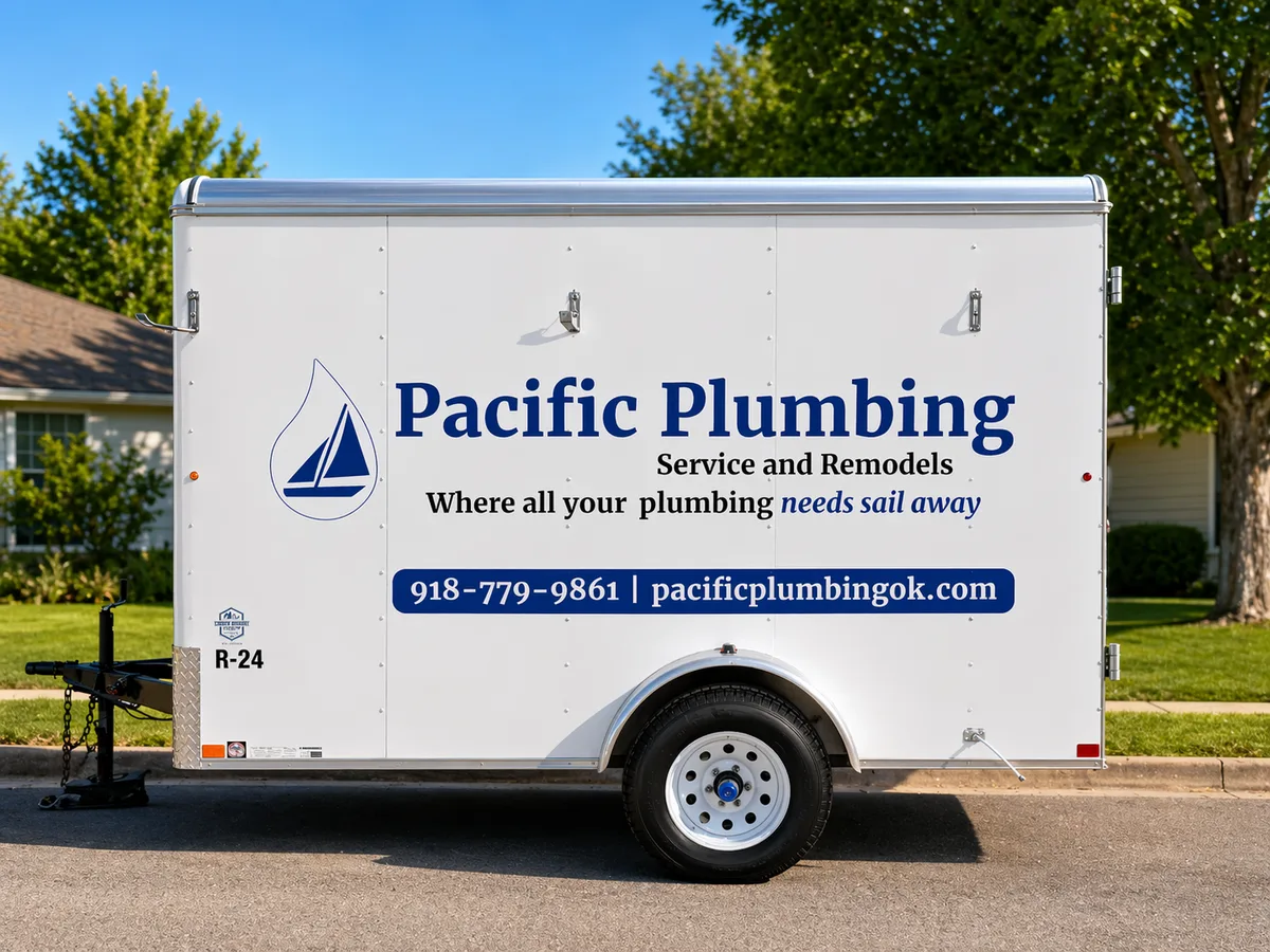 Spot graphics on a trailer in Tulsa, OK