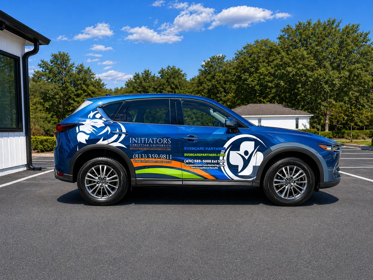 Spot graphics on a Mazda CX-5 SUV in Atlanta, GA