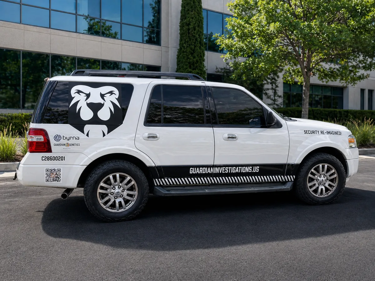 Spot graphics on a Ford Expedition SUV in Waco, TX