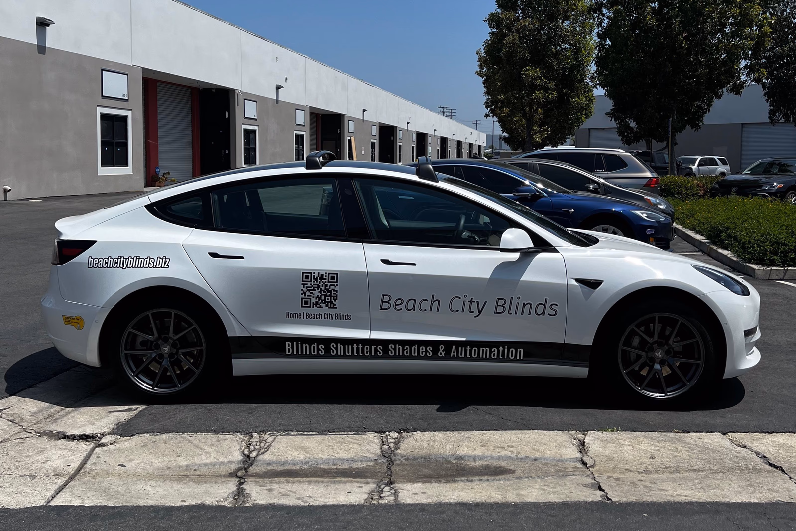 Beach City Blinds vehicle wrap in Garden Grove, CA