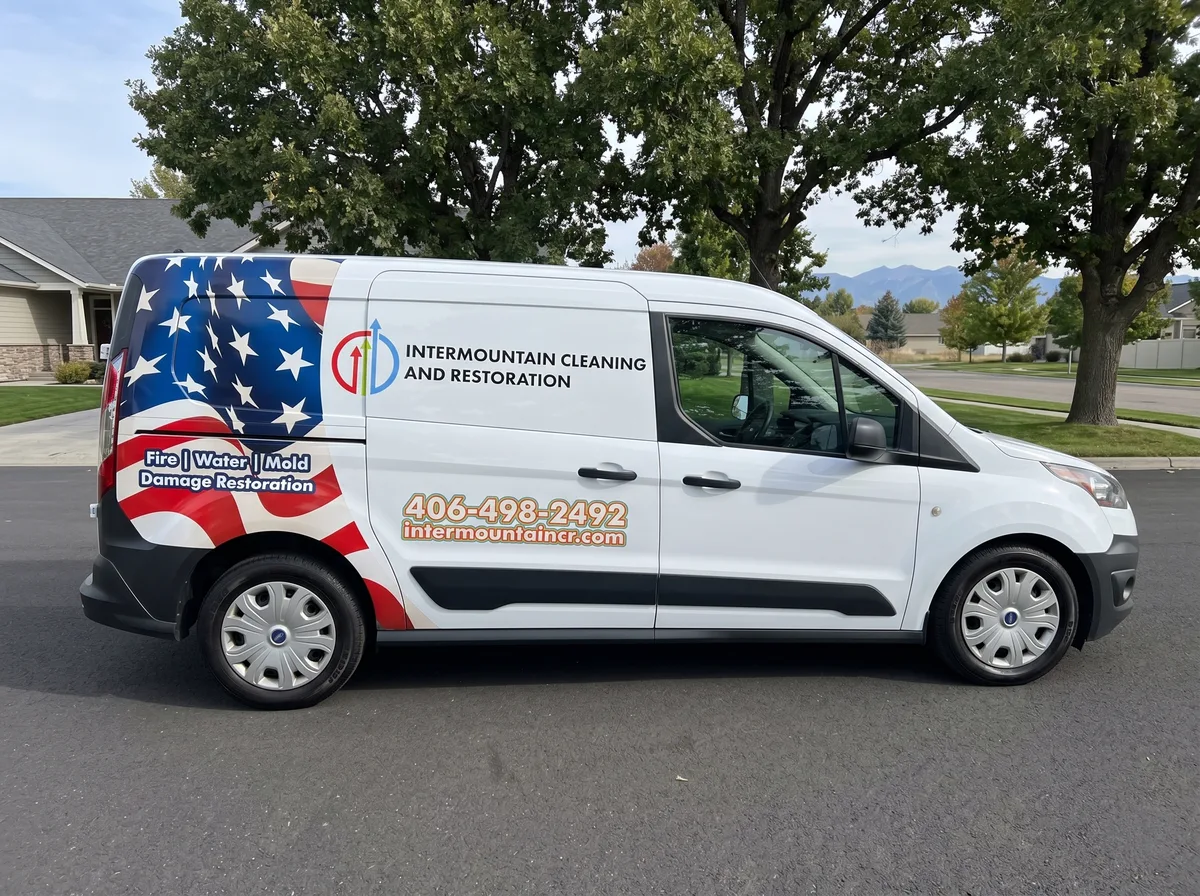 Partial wrap on a Ford Transit Connect van in Butte, MT