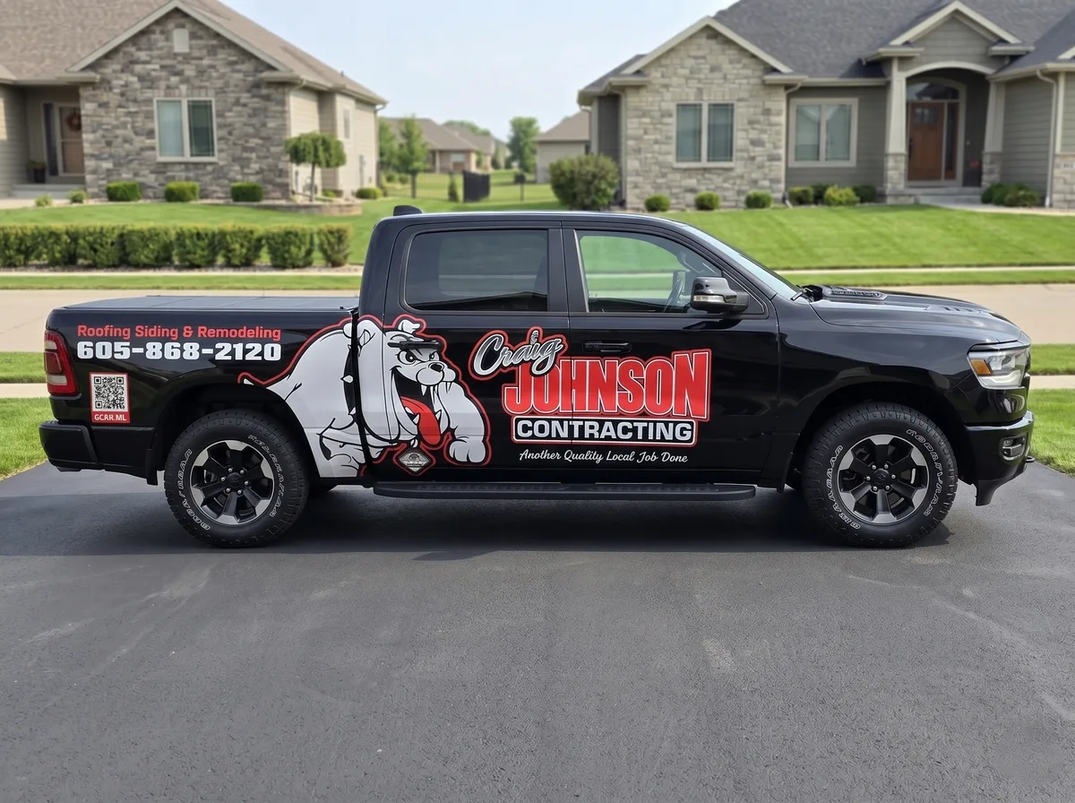 Spot graphics on a RAM 1500 truck in Watertown, SD