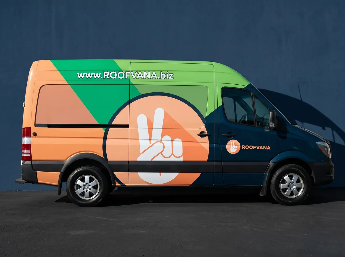 Partial wrap on a Mercedes-Benz Sprinter van in Athens, GA