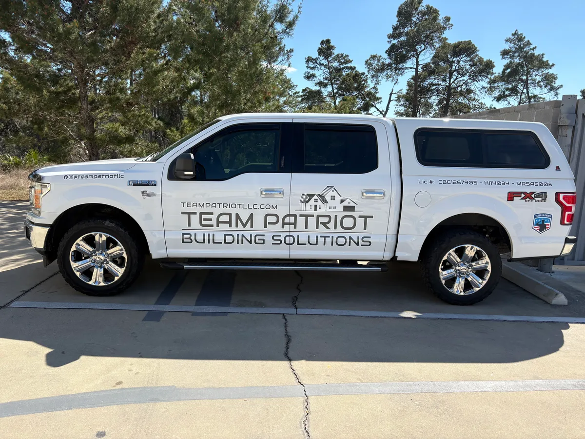 Spot graphics on a Ford F-150 truck in Panama City, FL