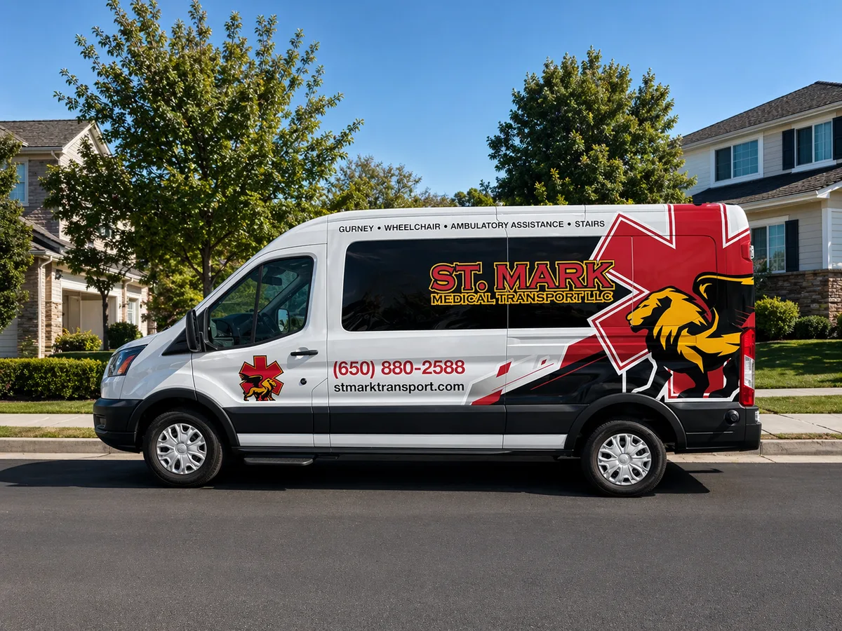 Partial wrap on a Ford Transit van in Daly City, CA