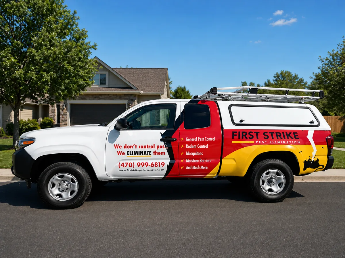 Partial wrap on a Toyota Tacoma truck in Atlanta, GA