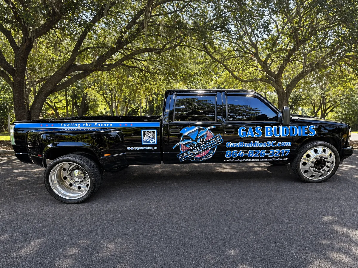 Spot graphics on a Chevrolet C/K truck in Spartanburg, SC